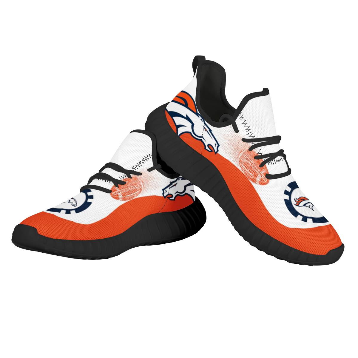 Men's Denver Broncos Mesh Knit Sneakers/Shoes 011 Men's Denver Broncos Mesh Knit Sneakers/Shoes 011